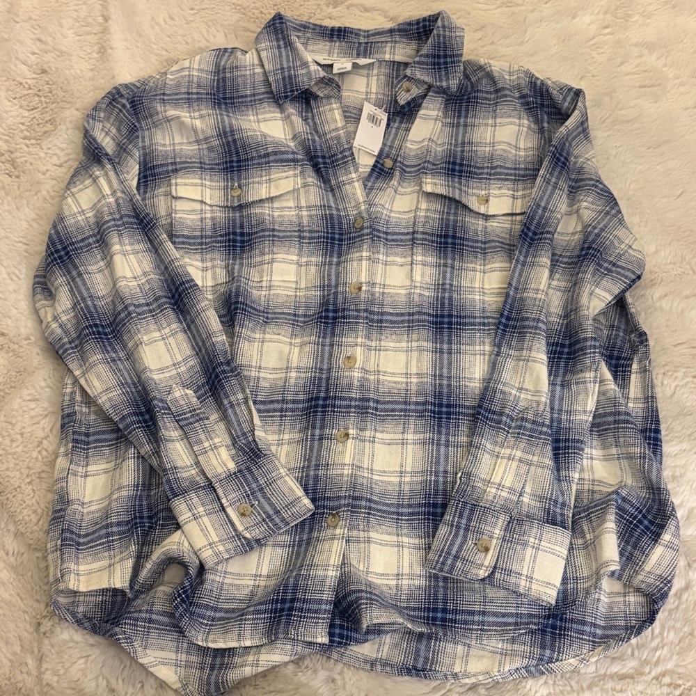 Women’s Blue Plaid Shirt
